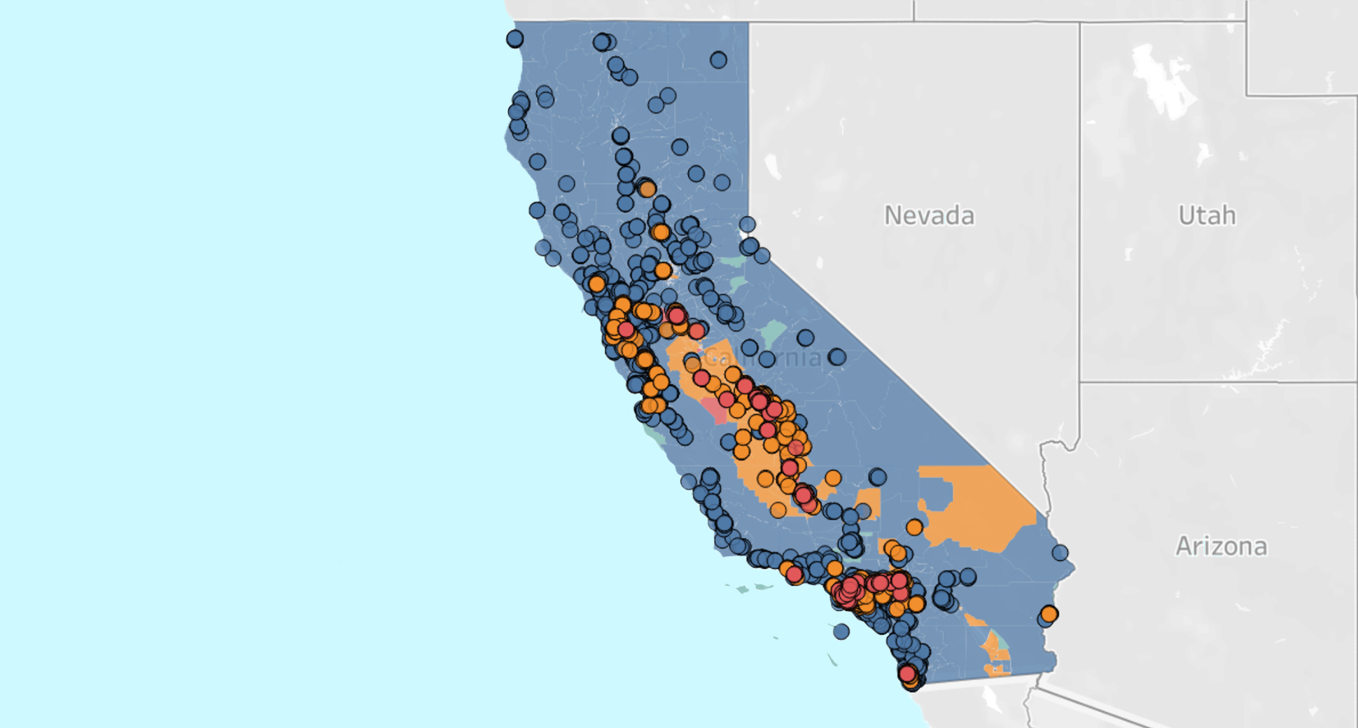 map or properies in CA