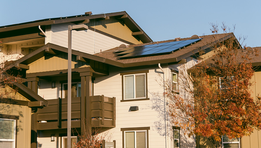 multi-family house with pv system